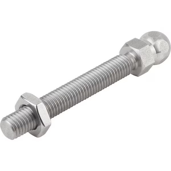 Threaded Spindle For Swivel Feet D1=M20X200 Stainless Steel, Kipp, Mfr#: K0421.202002